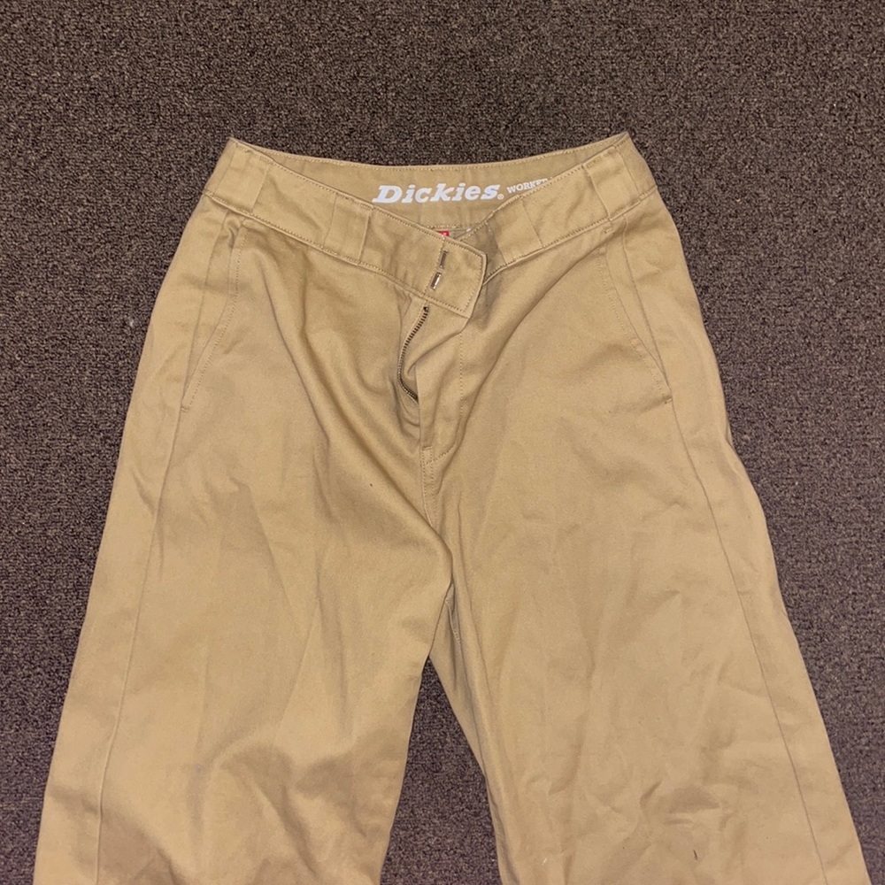 Dickies Womens Khaki Pants with Flared ends